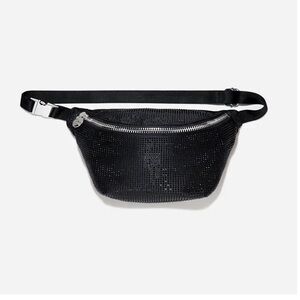 Stony Clover Lane medium fanny pack in black noir sparkle